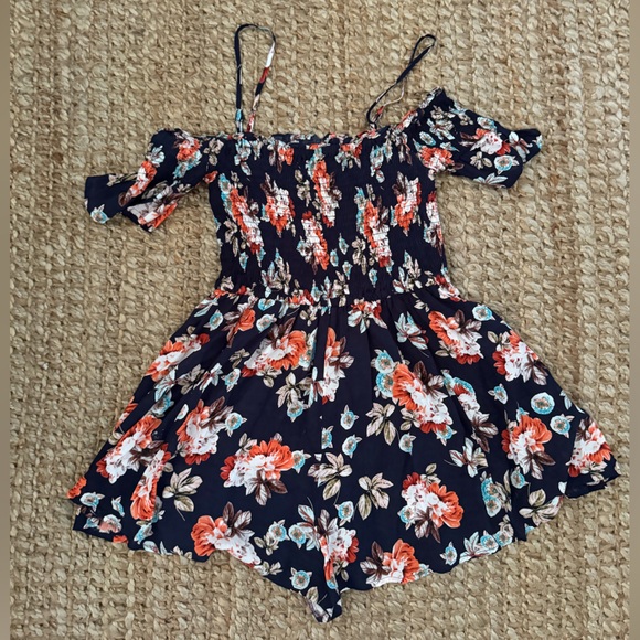 FLORAL WESTERN ROMPER OFF THE SHOULDER TIE DYE ROMPER DRESS BUNDLE SIZE XS SMALL - Picture 5 of 6
